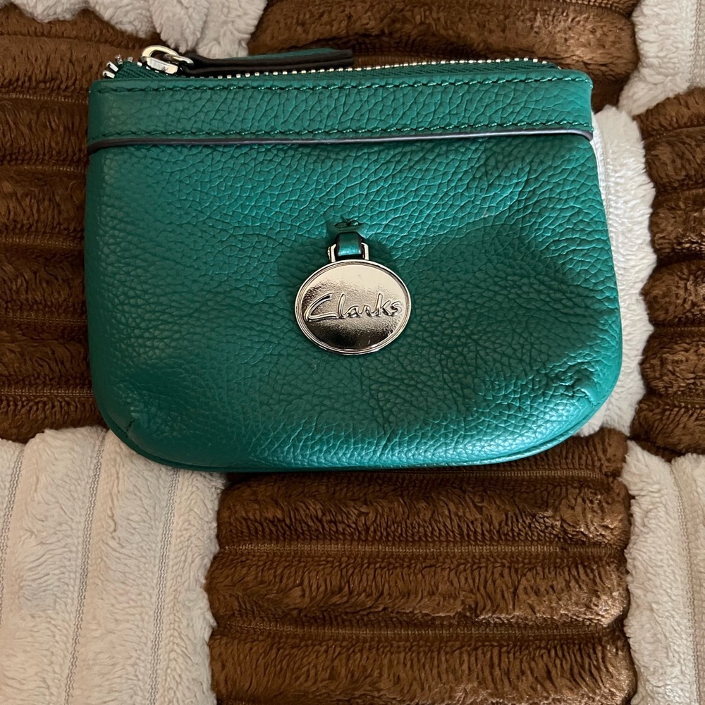 Clarks Green Leather Coin Purse